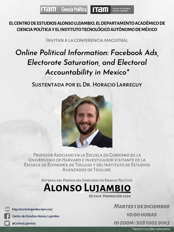 Póster Online Political Information: Facebook Ads, Electorate Saturation, and Electoral Accountability in Mexico