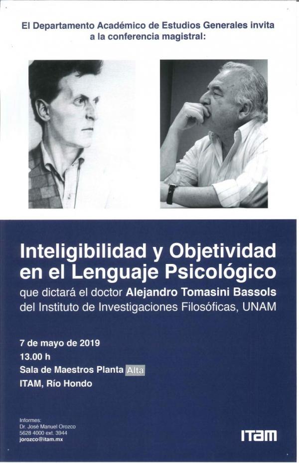 Inteligibilidad y Objetividad en el lenguaje psicológico