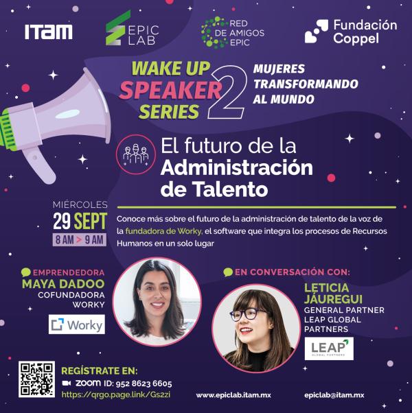 Póster WakeUp Speaker Series: El futuro de la Administración de Talento