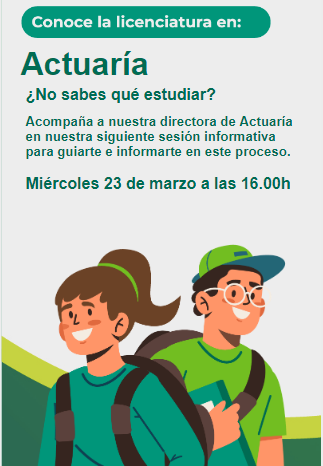 Póster Actuaría: sesión informativa