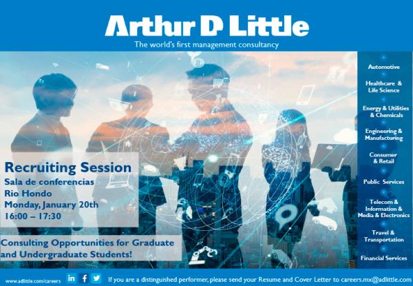 Bolsa de Trabajo invita a la presentación de Arthur D. Little