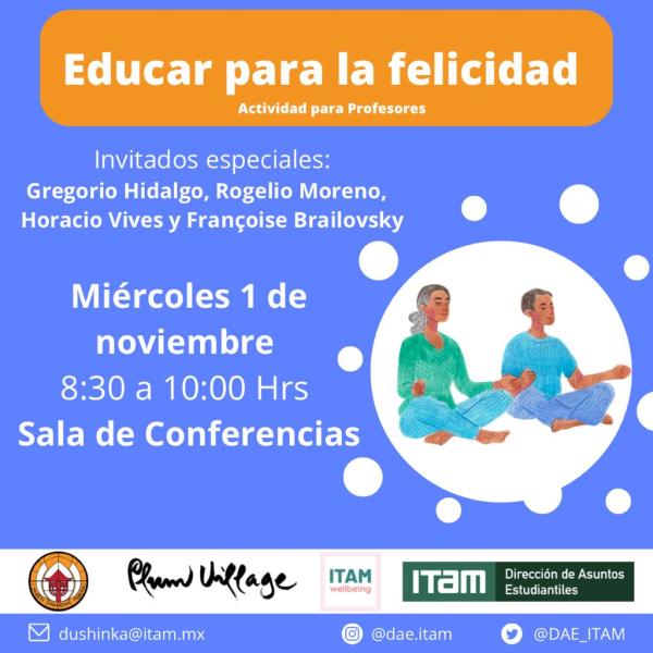 Conferencia de salud*: " Educar para la felicidad" Evento para profesores