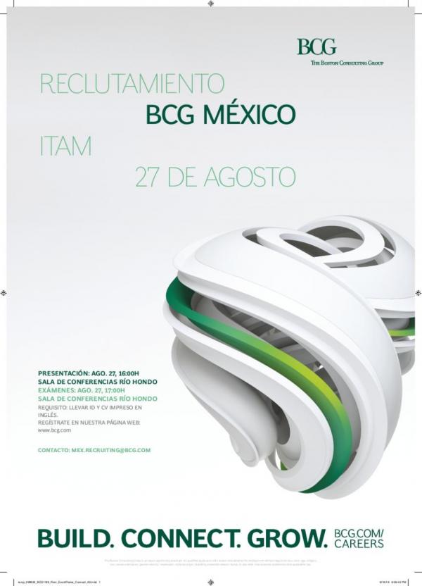 Bolsa de Trabajo invita a la presentación y examen de Boston Consulting