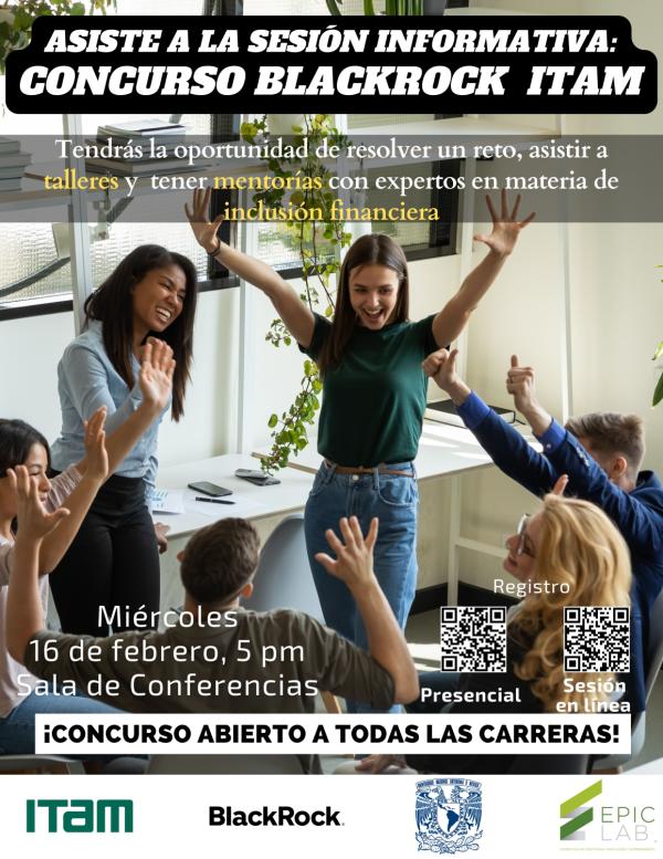 Póster Sesión informativa "Concurso BlackRock-ITAM"