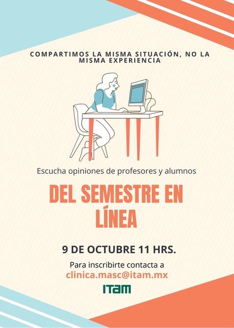 Póster Círculo de Diálogo: El semestre en línea