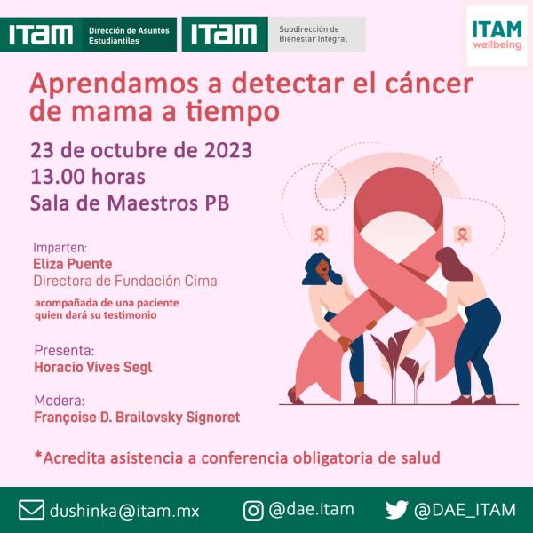 Conferencia de salud: Aprendamos a detectar el cáncer de mama a tiempo