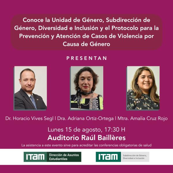 Conferencia de salud: Conoce Unidad de Género, SGDI y Protocolo