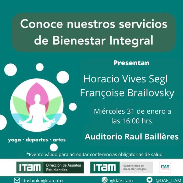 Conferencia de salud: Conoce nuestros servicios de Bienestar Integral