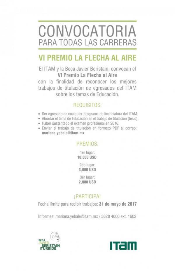 Cierre de la convocatoria para el Premio La Flecha al Aire 2017