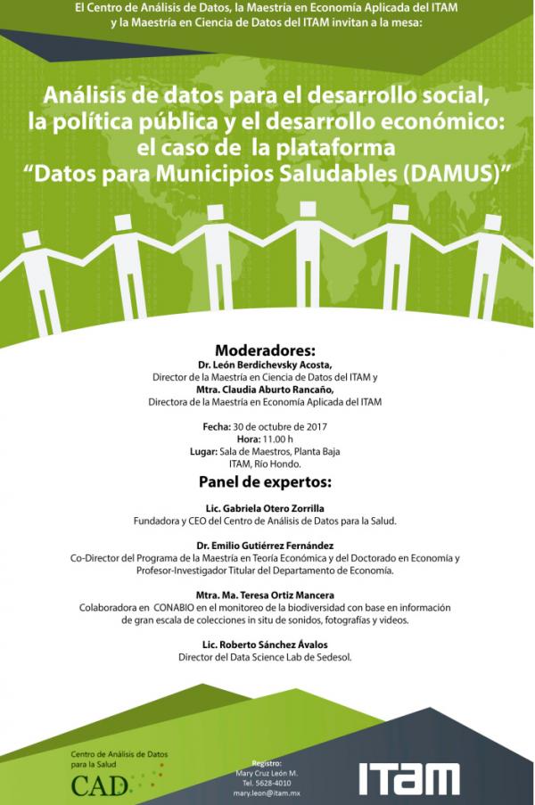 Análisis de datos para el desarrollo social, la política pública y el desarrollo económico: el caso de la plataforma "Datos para Municipios Saludables (DAMUS)"