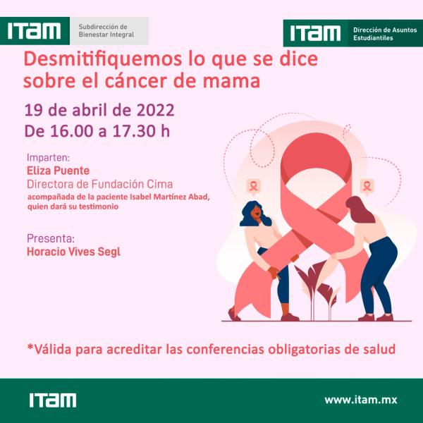 Conferencia de salud: “Desmitifiquemos lo que se dice sobre el cáncer de mama”