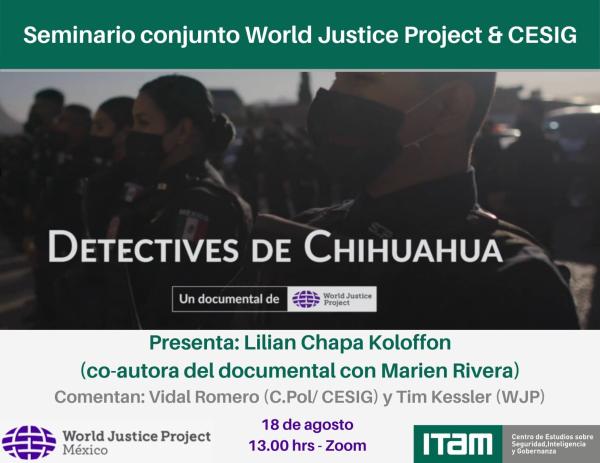 Seminario virtual CESIG. Documental "Detectives de Chihuahua"