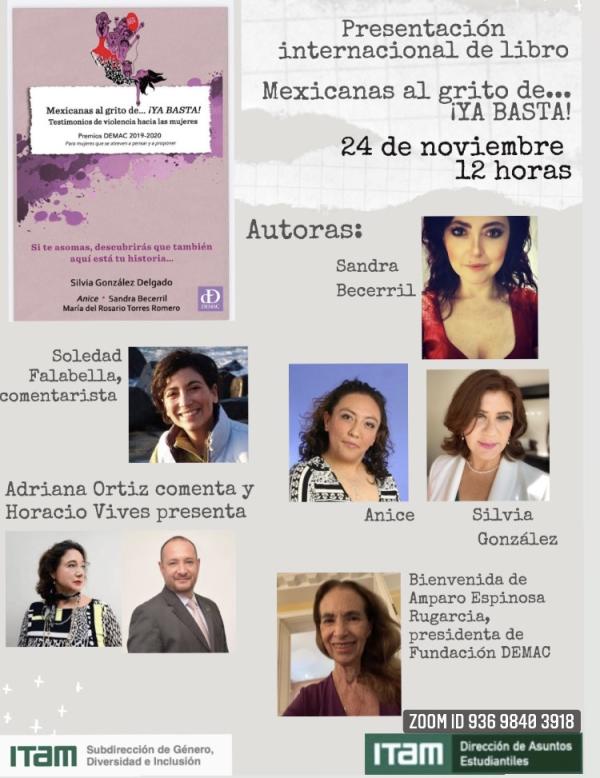 Presentación del libro “Mexicanas al grito de ¡YA BASTA!”