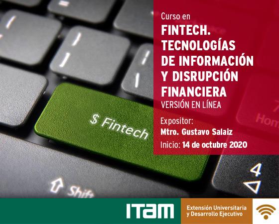 Póster Curso en FinTech. Tecnologías de Información y Disrupción Financiera Versión en línea