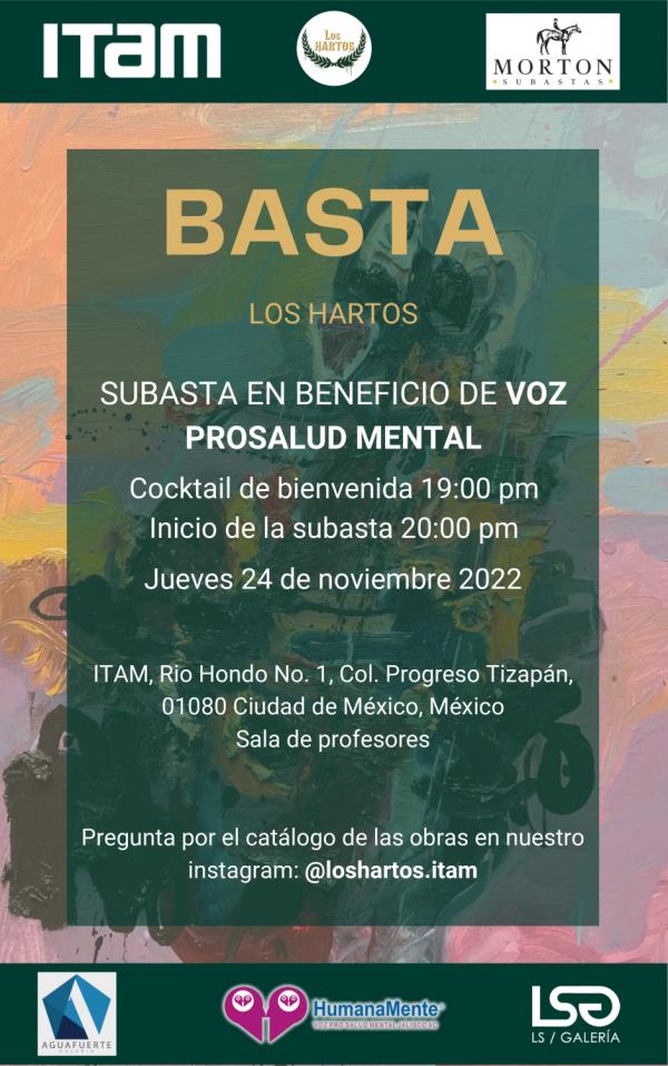 "Basta" - Subasta en Beneficio de Voz Pro Salud Mental 