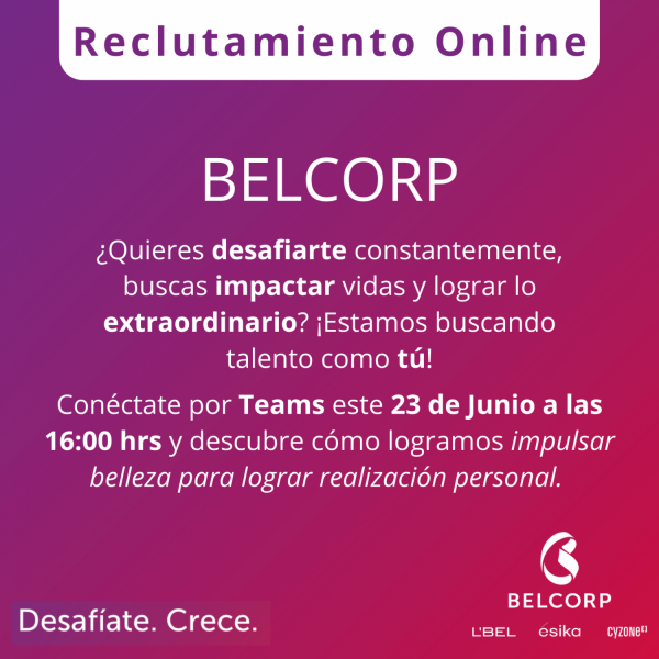 Career Services del ITAM invita a la sesión de reclutamiento remota de Belcorp