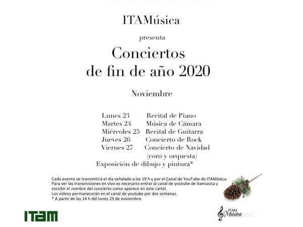 Póster Concierto de fin de año 2020: Recital de guitarra