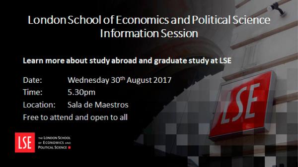 Sesión informativa de posgrados en London School of Economics