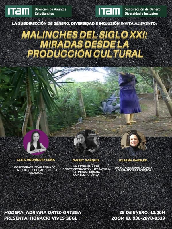 Póster Malinches del Siglo XXI: Miradas desde de la producción cultural