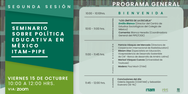 Póster Seminario sobre Política Educativa en México 