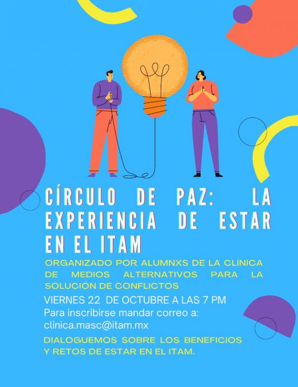 Póster Círculo de paz: La experiencia de estar en el ITAM