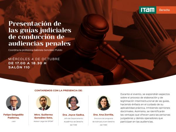 Presentación de las guías judiciales de conducción de audiencias penales