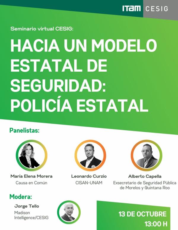 Seminario virtual CESIG. Hacia un modelo estatal de seguridad: policía estatal