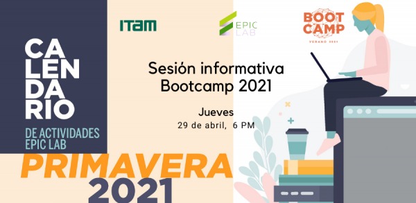 Póster Sesión informativa Bootcamp - Verano 2021