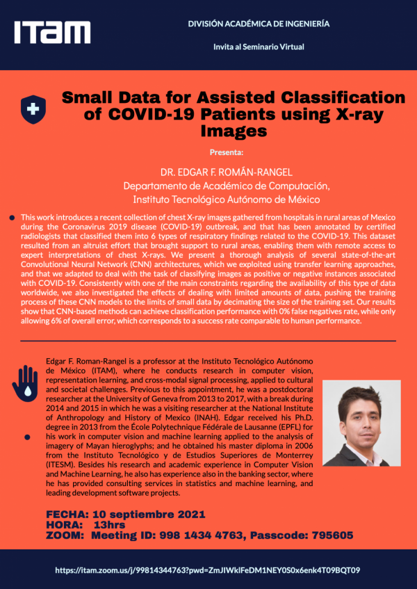 Small Data for Assisted Classification of COVID-19 Patients using X-ray Images