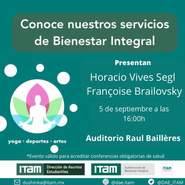 Conferencia de salud: Conoce nuestros servicios de Bienestar Integral