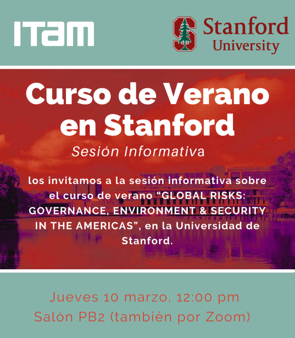 Póster Sesión informativa Curso de Verano “Global Risks: Governance, Environment & Security in the Americas”