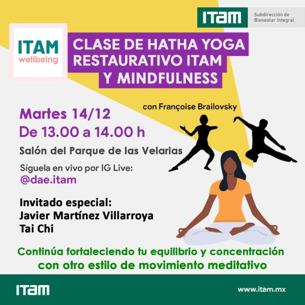 Clase especial de Tai Chi en Hatha Yoga Restaurativo ITAM