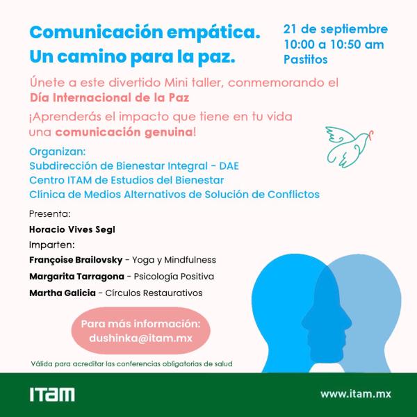 Mini taller: “Comunicación empática. Un camino para la paz"