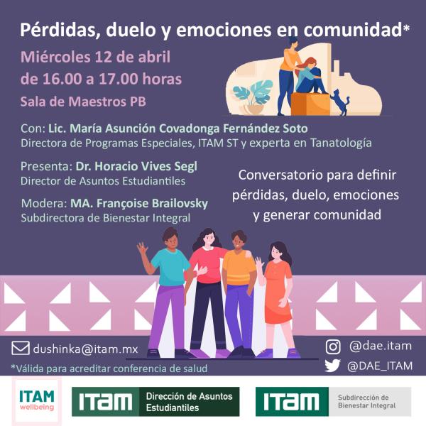 Poster: Conferencia de salud: Pérdidas, duelo y emociones en comunidad