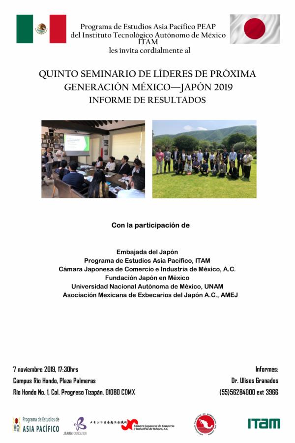 5to. Seminario de Líderes de Próxima Generación México-Japón